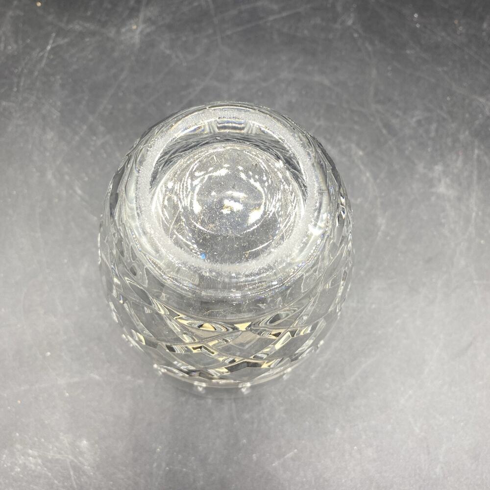Double Old Fashioned Glass 4 1/4”Clear Polished Cut Glass Heavy Bottom - Picture 6 of 6